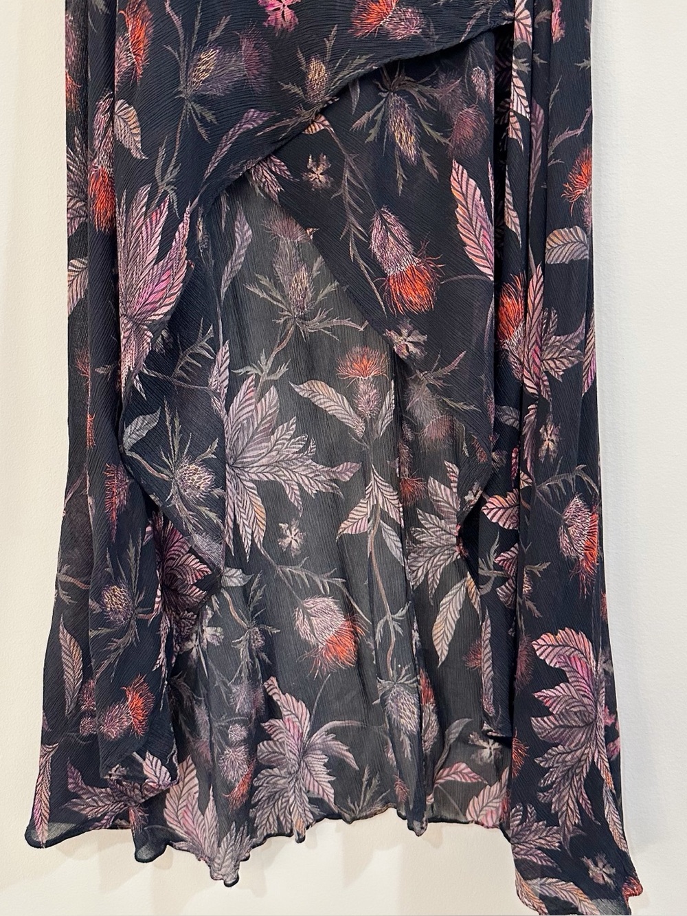 All Saints Slvina Harris Floral Woven Maxi Skirt Size 2 - Picture 8 of 14